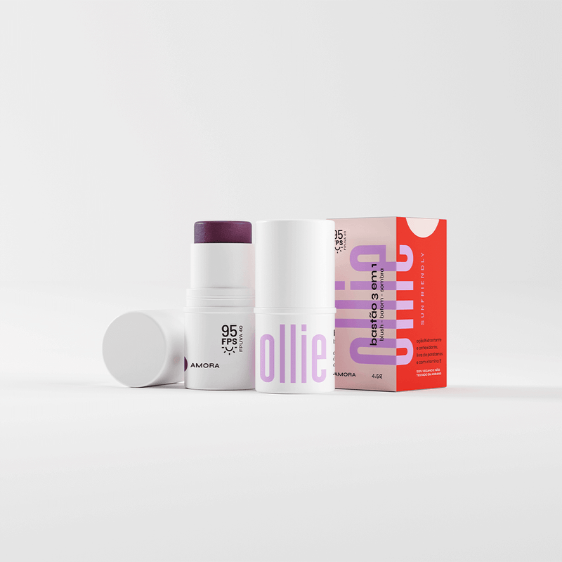 Bastão 3 em 1 - Blush, Batom e Sombra FPS 95