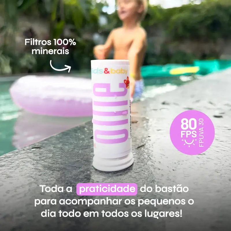 Protetor Solar Infantil em Bastão Mineral FPS 80 FPUVA 30