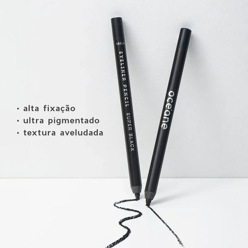 Lápis para Olhos Preto - Eyeliner Super Black Purple 1,2g