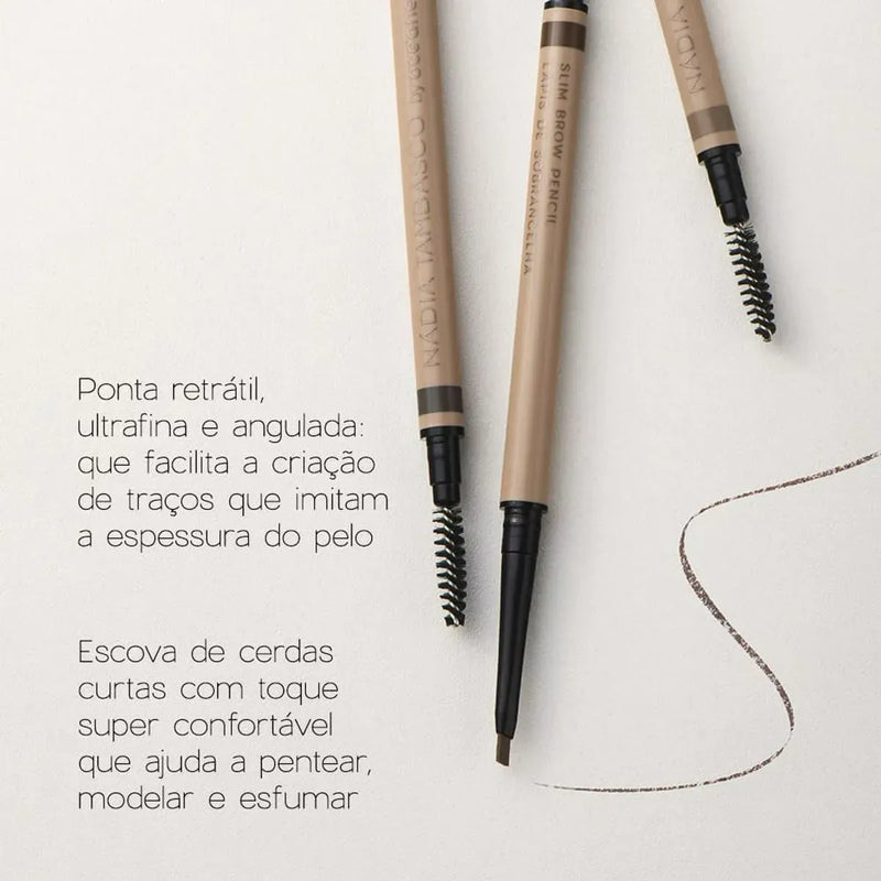 Lápis de Sobrancelhas Retrátil Claro Nádia Tambasco- Slim Brow Pencil Light