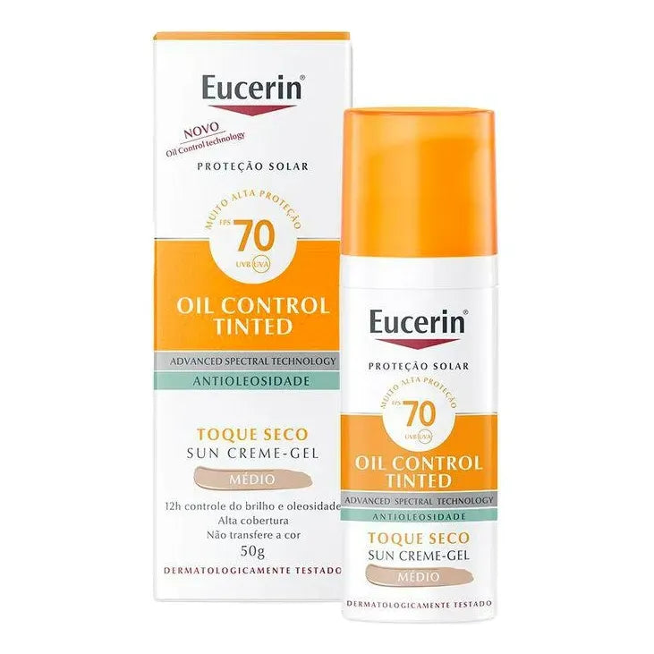 Sun Oil Control Gel Creme Tinted Médio FPS 70 50 ml