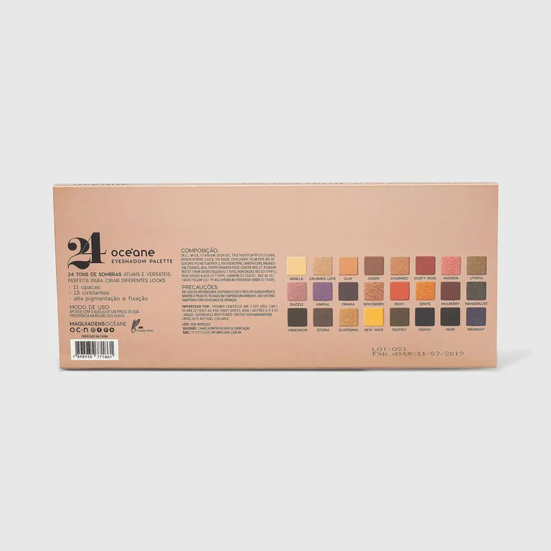Paleta de Sombras 24 Cores - 24 Eyeshadow Palette 28g