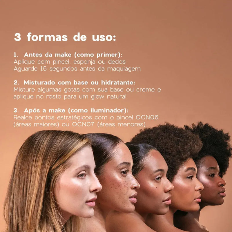 Primer Iluminador Facial Claro Nádia Tambasco - Glow Skin Light 30ml