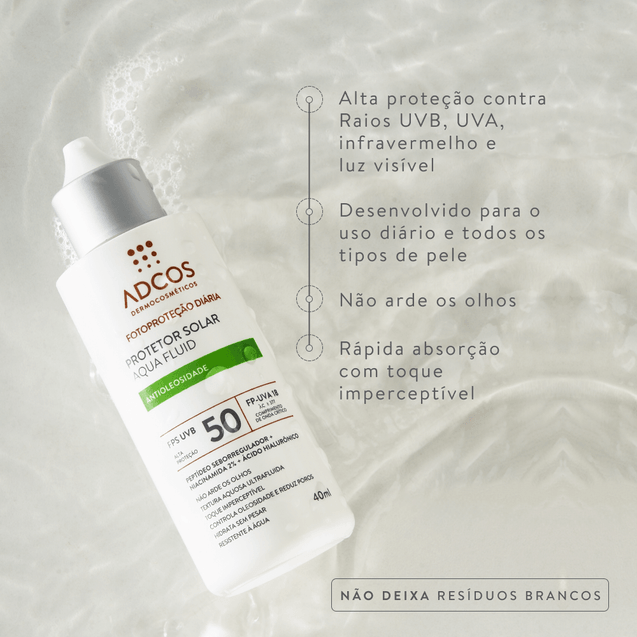 Protetor Solar Aqua Fluid FPS 50 - Incolor 40ml